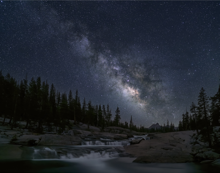 Milky Way Over Tuolumne River