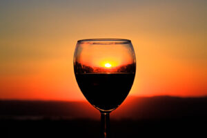 Wine and Sunset