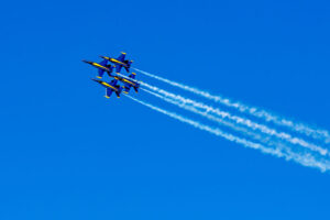 U.S. Navy Blue Angels Flying F/A-18 Hornets