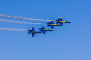 U.S. Navy Blue Angels Flying F/A-18 Hornets