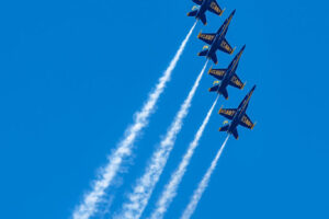 U.S. Navy Blue Angels Flying F/A-18 Hornets