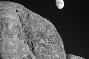 Moonrise at Double Arch