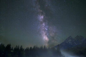 Milky Way Over Jackson Lake Dam