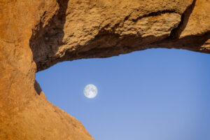 Moon Over Spitzkoppe Rock Arch Moon Over Spitzkoppe Rock Arch