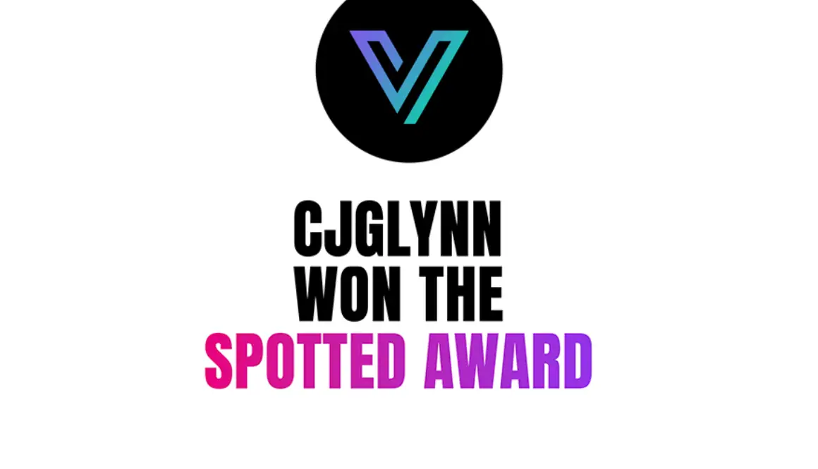 CJ Glynn Photography logo with Spotted Award text in bold colors.